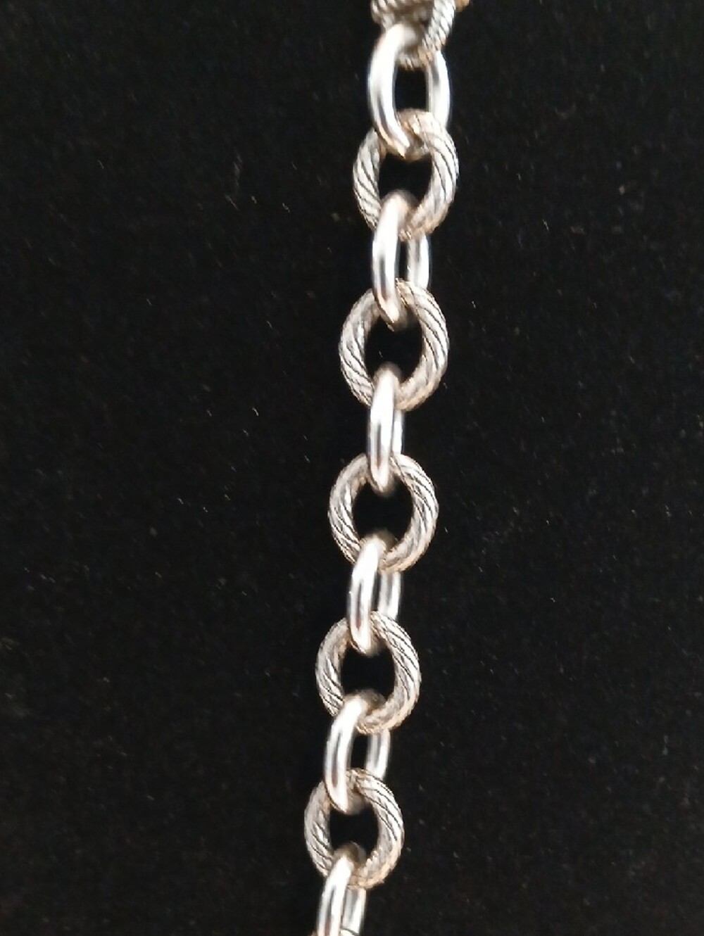 Judith Ripka Sterling Silver Diamonique Hearts Stations Fancy Chain Necklace 20" - Picture 5 of 8